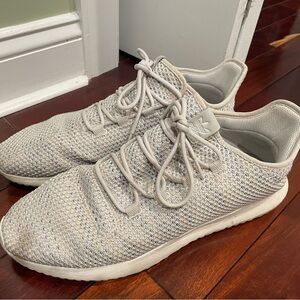 Adidas Light Gray Knit Shoes